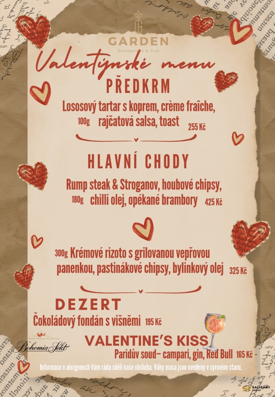 VALENTÝNSKÉ MENU