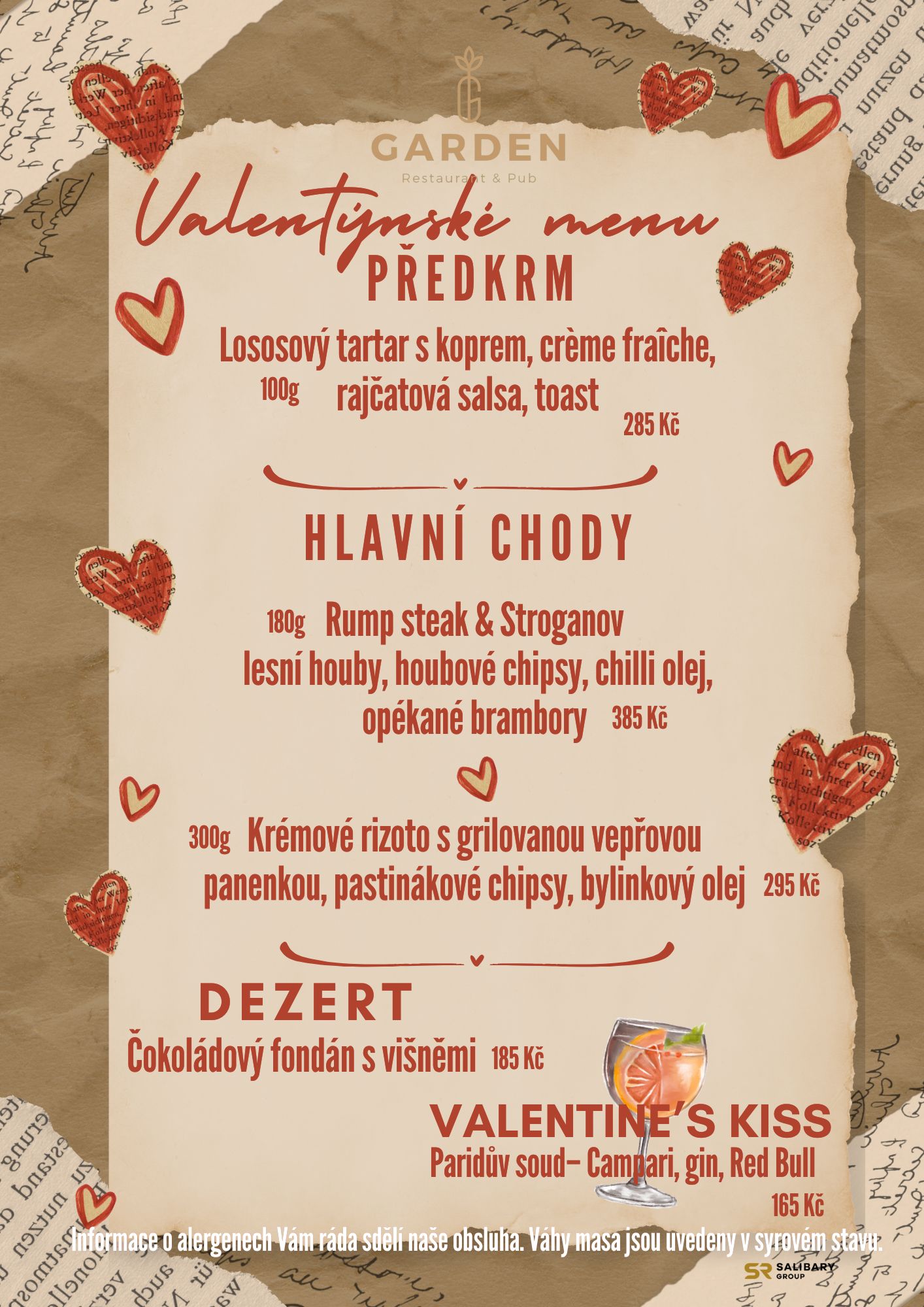 VALENTÝNSKÉ MENU